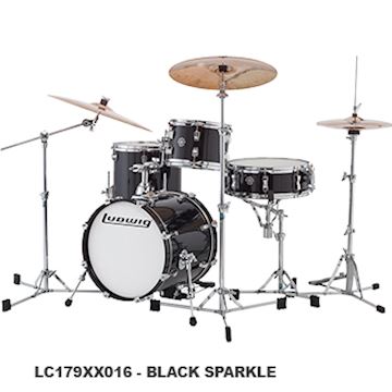 Ludwig - lc179xx016 breakbeats questlove 4pc black sparkle drumstel