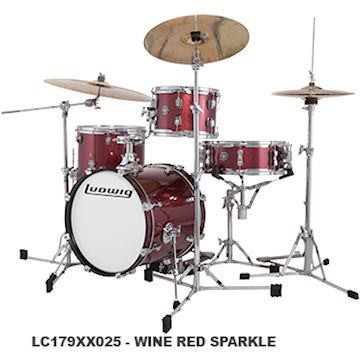 Ludwig - lc179xx025 breakbeats questlove 4pc winered sparkle drumstel