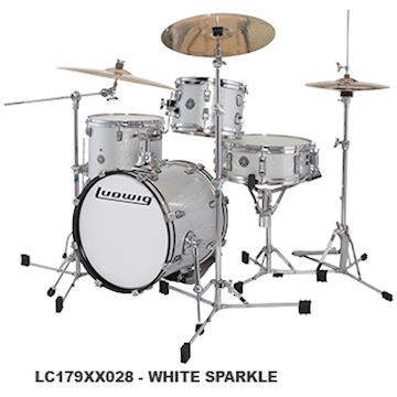 Ludwig - lc179xx028 breakbeats questlove 4pc white sparkle drumstel