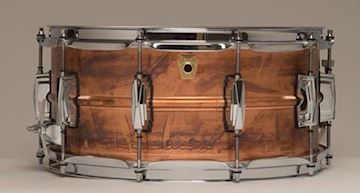 Ludwig - lc663 snaredrum copper phonic 6,5 x 14 w/raw patina finish