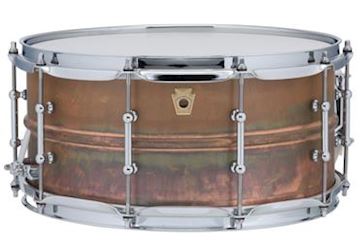 Ludwig - lc663t snaredrum copper phonic 6.5x14 raw copper with tube