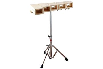 Ludwig - 5 piece temple blocks w/ stand