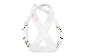 Ludwig - mounting straps for old style strider bass carrier white