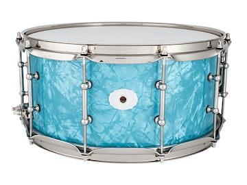 Ludwig - ls403txgln 6.5x14 snare classic maple - glacier blue