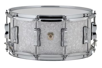 Ludwig - ls403xx0p 6.5x14" classic maple snare - white marine pearl