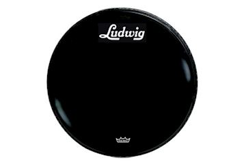 Ludwig - lw1020p3esv 20" powerstroke 3 ebony w/ script logo