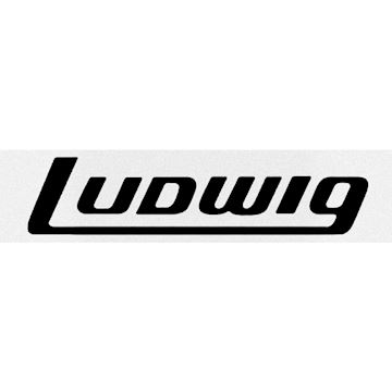 Ludwig - bassdrum block logo sticker black 10"