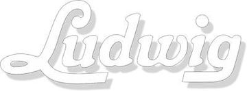 Ludwig - p4042w bassdrum script logo sticker white