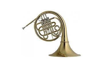 Stagg - enkele bes hoorn, in abs koffer demo model