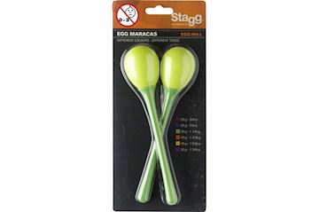 Stagg - egg maracas 35 gram groen 2 stuks
