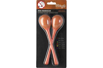 Stagg - egg maracas 40 gram oranje 2 stuks