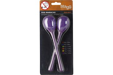 Stagg - egg maracas 25 gram paars 2 stuks