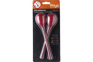 Stagg - egg maracas 20 gram rood 2 stuks