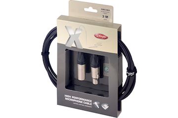Stagg - 3m microfoonkabel xlrf-xlrm